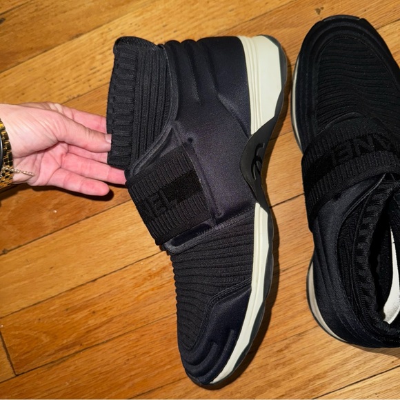 CHANEL SOCK NEOPRENE SNEAKERS TRAINERS - Picture 3 of 16